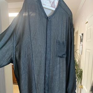 Never won Italian silk open bottom shirt amazing club shirt lite weight